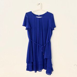 Vintage Dresses - Vintage Blue Silky Satin Dress XXL T-Shirt Mini Vintage Dresses - Vintage Blue Silky Satin Dress XXL T-Shirt Mini
